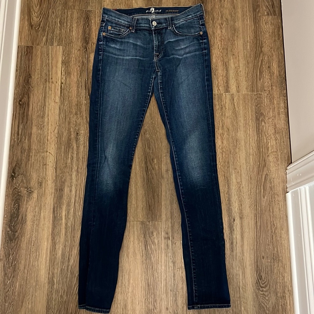 7 For All Mankind - Roxanne Mid Rise Straight Leg Jean